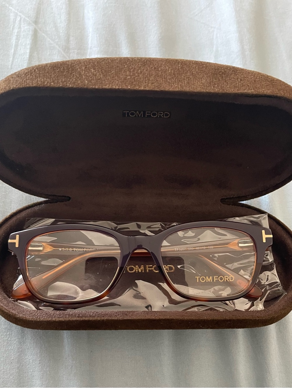 Tom Ford Brown Glasses Case for Men
